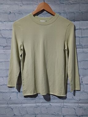 Vince Women's Size Small Green Sweater Office Minimalist New